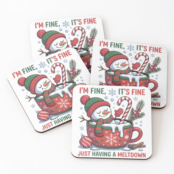 Item preview, Funny Melting Snowman in Holiday Mug – Cute Christmas Cartoon Design designed and sold by Snifferius.