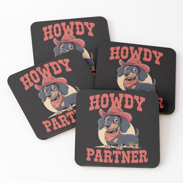 Item preview, Howdy Partner - ready for Rodeo - Cowboy Weenie Dachshund designed and sold by Ikwalima.