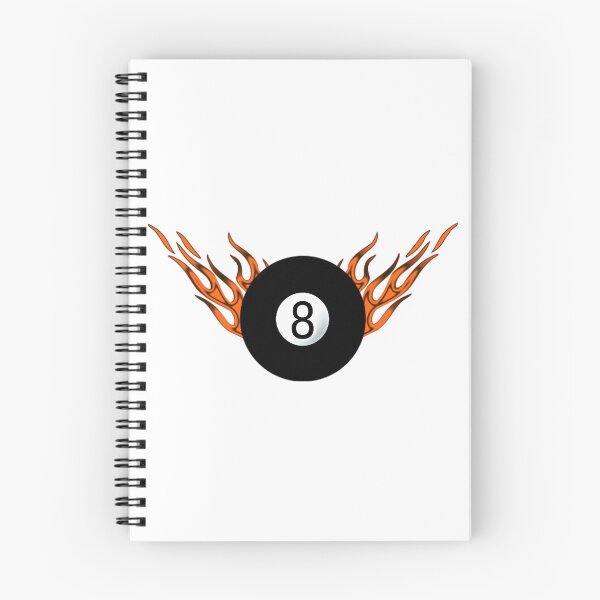 Artikelvorschau, 8-Ball mit orangefarbenen Flammen entworfen und verkauft von Dawne's Designs.