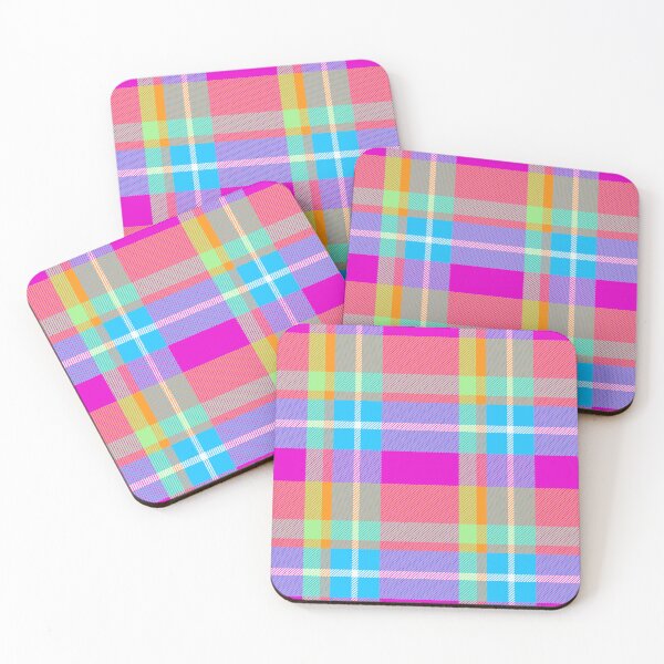 Item preview, Pink and Green Neon Plaid designed and sold by WanderingSun.