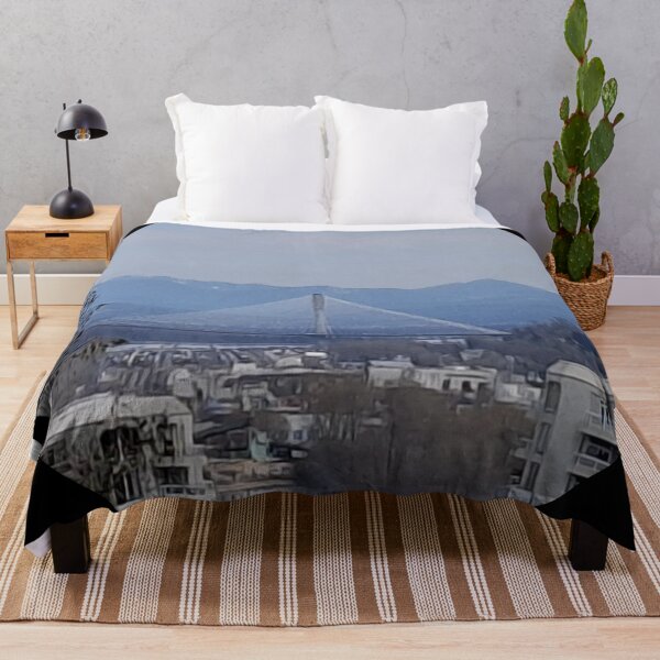Item preview, scenic bridge view round colorful photo art designed and sold by SmashingDeals.