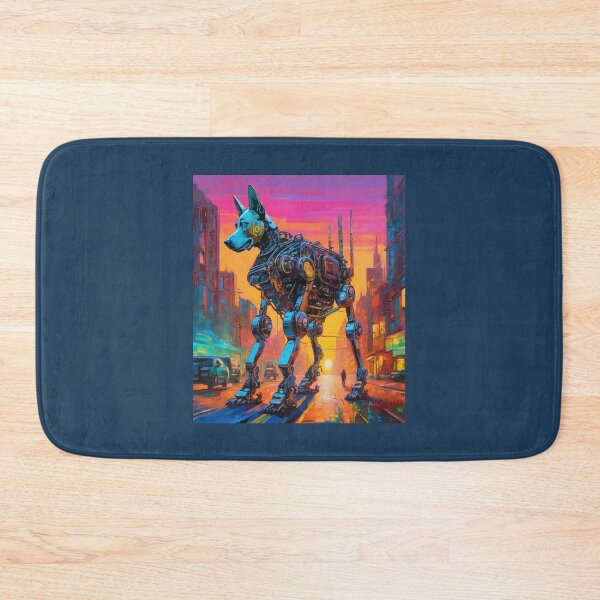 Item preview, "Cyber Canine: Futuristic Robotic Journey" designed and sold by Artisticanvas.