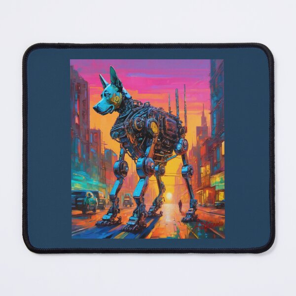 Item preview, "Cyber Canine: Futuristic Robotic Journey" designed and sold by Artisticanvas.