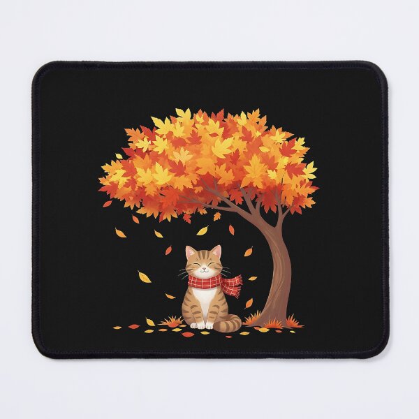 Item preview, Cat Leaf Fall Tree Hello Autumn Thanksgiving It_s Fall Y_all designed and sold by cawtoon.