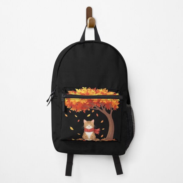 Item preview, Cat Leaf Fall Tree Hello Autumn Thanksgiving It_s Fall Y_all designed and sold by cawtoon.
