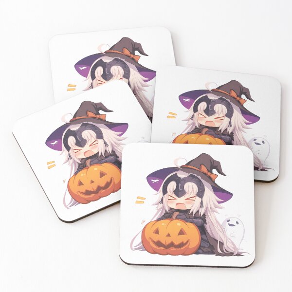 Item preview, dArc Jeanne d’Arc Fate Grand Order Halloween Pumpkin Cute Chibi Anime Girl Witch Kawaii designed and sold by earlobejerk.