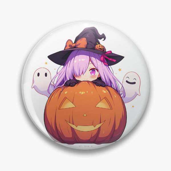 Item preview, Shielder Mash Kyrielight Fate Grand Order Halloween Pumpkin Cute Chibi Anime Girl Witch Kawaii designed and sold by earlobejerk.