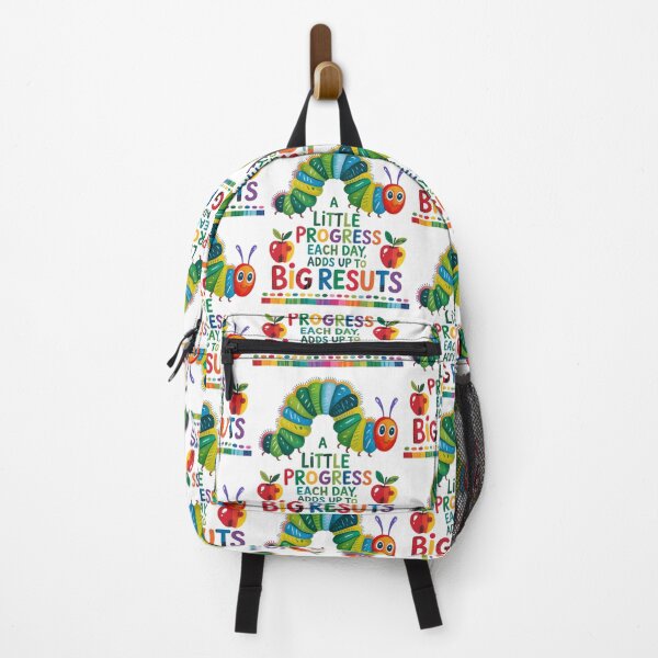 Item preview, “A Little Progress Each Day” • Caterpillar & Apple Motivational Education Design designed and sold by Twist & Print.