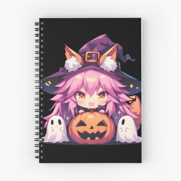 Item preview, Caster Tamamo no Mae Fate Grand Order Halloween Pumpkin Cute Chibi Anime Girl Witch Kawaii designed and sold by earlobejerk.