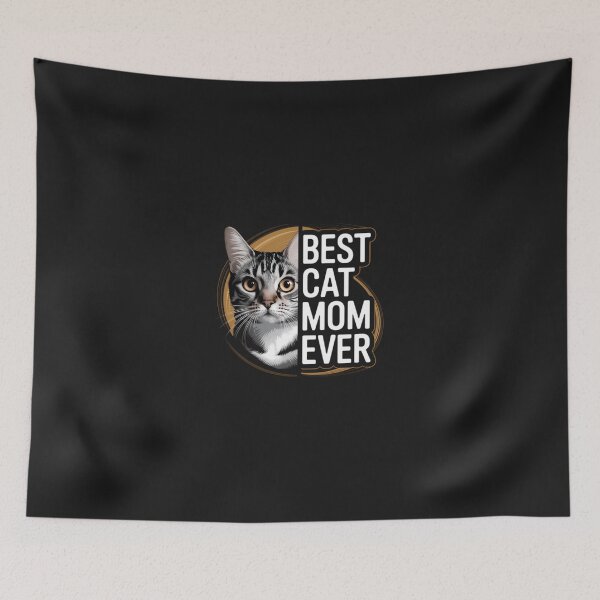 Item preview, Best-Cat-Mom-Ever--Cute-Feline-Illustration-Active-T-Shirt designed and sold by isnerbraboy74.
