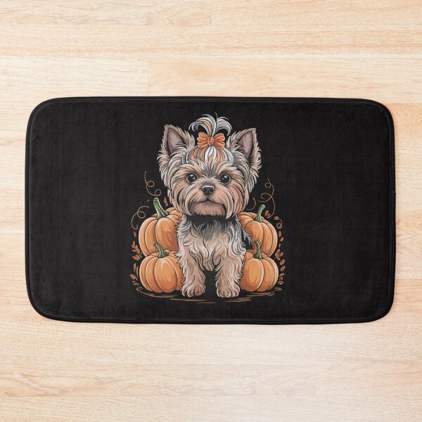 Item preview, Pumpkin Yorkie on Yorkshire Terrier Halloween designed and sold by Ikwalima.