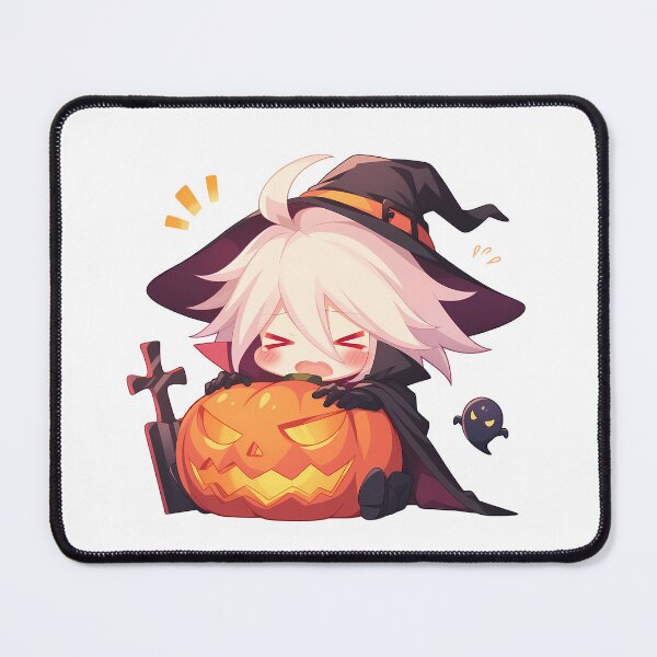 Item preview, Lancer Karna Fate Grand Order Halloween Pumpkin Cute Chibi Anime Boy Witch Kawaii designed and sold by earlobejerk.