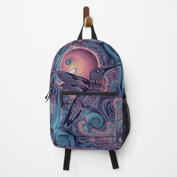 Item preview, Cosmic Hummingbird among Spirals of Color designed and sold by Ciervo Primavera.