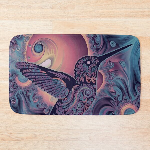 Item preview, Cosmic Hummingbird among Spirals of Color designed and sold by Ciervo Primavera.