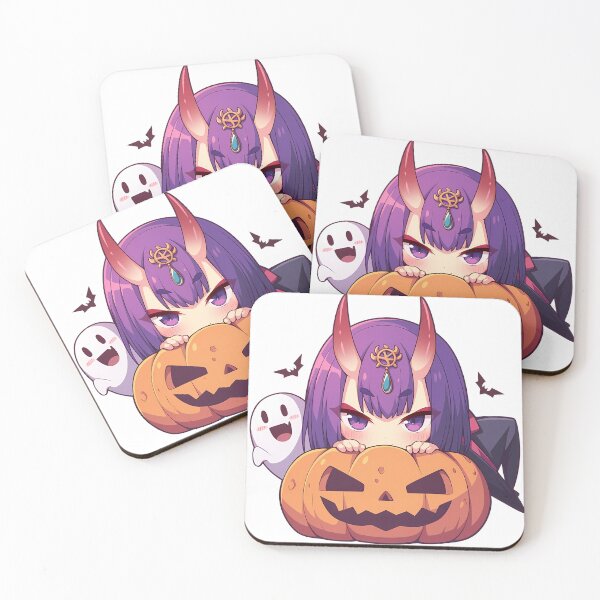 Item preview, Assassin Shuten Douji Fate Grand Order Halloween Pumpkin Cute Chibi Anime Girl Witch Kawaii designed and sold by earlobejerk.