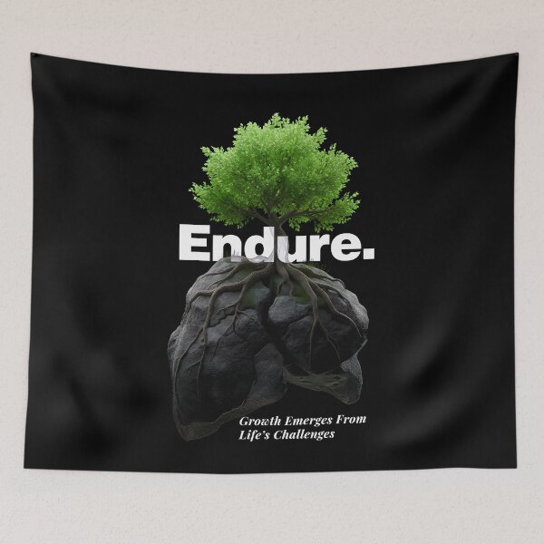 Item preview, Motivational Tree Growing From Rock – Inspirational Resilience Digital Art designed and sold by Vrixat.