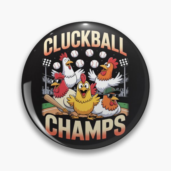 Artikelvorschau, Cluckball Champs Lustiges Hühner-Baseballteam entworfen und verkauft von CraftyCuttable.