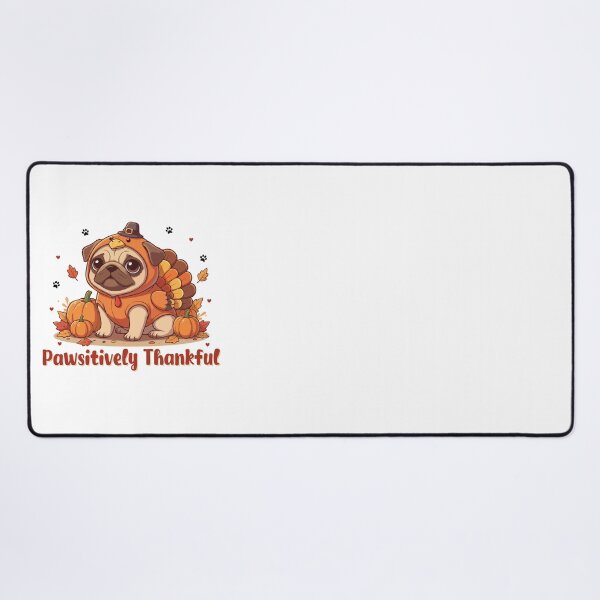 Item preview, Pawsitively Thankful Pug Thanksgiving Cute Fall designed and sold by The Real Life Symphony.
