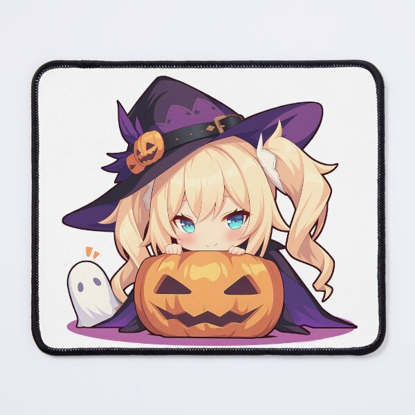 Item preview, Game Barbara Genshin Impact Halloween Pumpkin Cute Chibi Anime Girl Witch Kawaii designed and sold by earlobejerk.