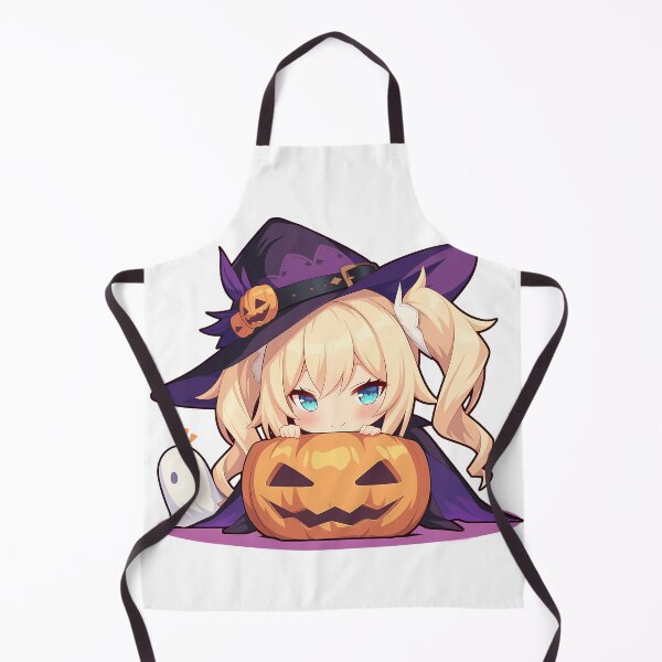 Item preview, Game Barbara Genshin Impact Halloween Pumpkin Cute Chibi Anime Girl Witch Kawaii designed and sold by earlobejerk.