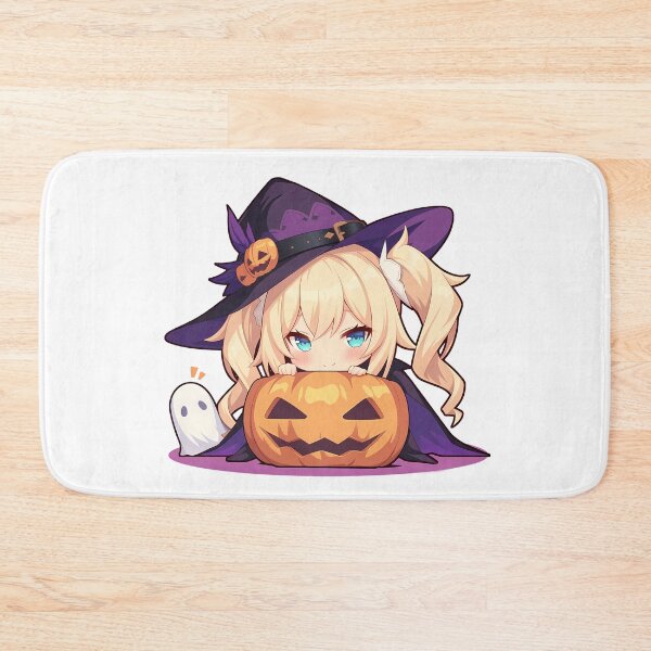 Item preview, Game Barbara Genshin Impact Halloween Pumpkin Cute Chibi Anime Girl Witch Kawaii designed and sold by earlobejerk.