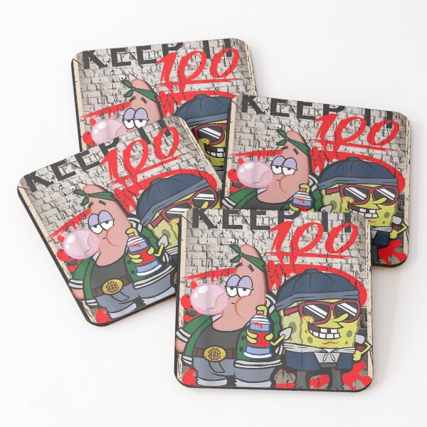 Item preview, Spongebob And Patrick Keep It 100 Hip Hop Rap Graffiti Cool designed and sold by AmyMooney6.