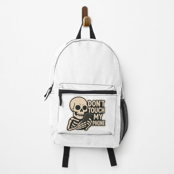 Item preview, Don’t Touch My Phone Sticker – Cool Skeleton with Mobile Phone designed and sold by Sticker Art Shop.