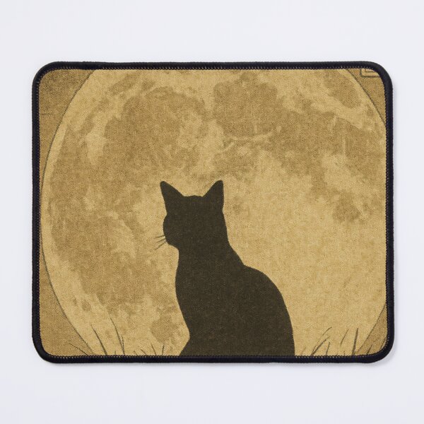 Item preview, Night Cat and Full Moon — Japanese-Style Vintage Print (Ukiyo-e Inspired) designed and sold by Teequeque.