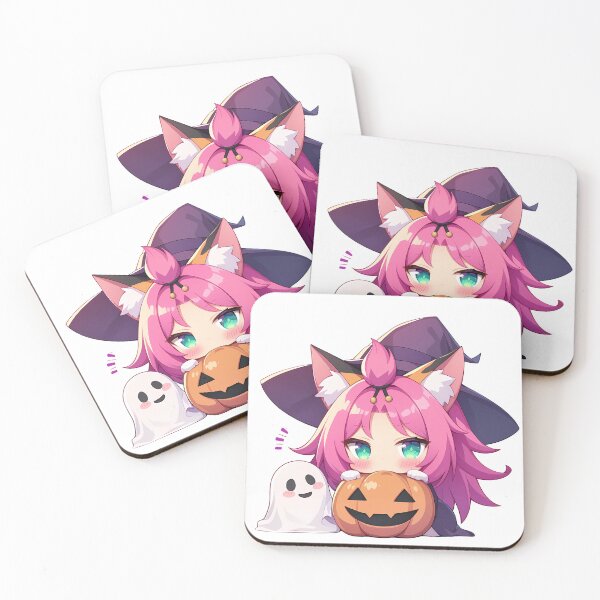 Item preview, Game Diona Genshin Impact Halloween Pumpkin Cute Chibi Anime Girl Witch Kawaii designed and sold by earlobejerk.