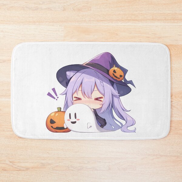 Item preview, Game Keqing Genshin Impact Halloween Cute Chibi Witch Pumpkin Ghost Anime Girl Kawaii designed and sold by earlobejerk.