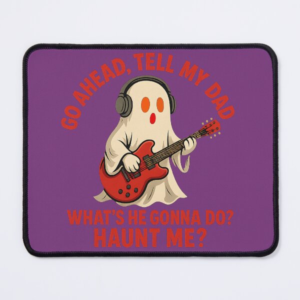 Item preview, Funny Ghost Guitarist – Go Ahead Tell My Dad Haunt Me designed and sold by LunaSpellStudio.