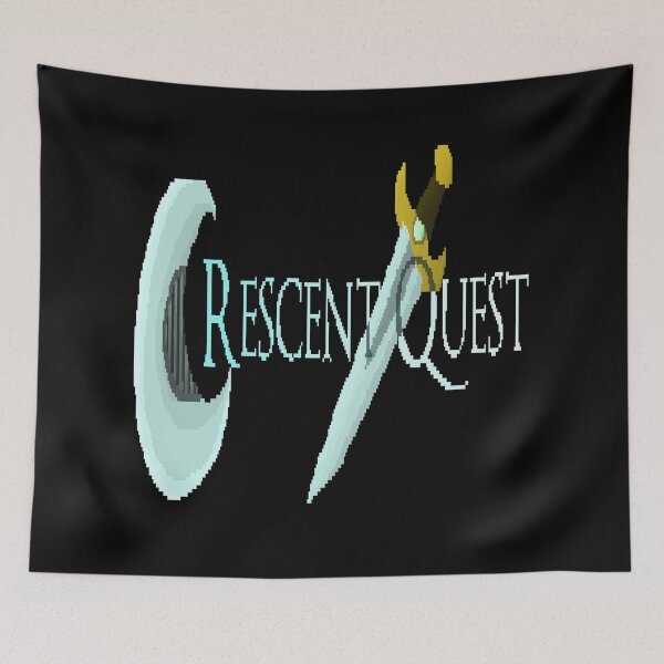 Item preview, Crescent Quest Retro Indie Gaming 90s Inspired Logo designed and sold by TimeLierG Games.