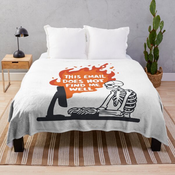 Item preview, Inbox Inferno – Skeleton Burnout at the Desk designed and sold by UptownMax.