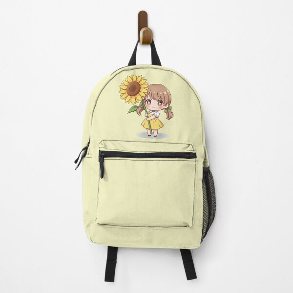 Item preview, Chibi Girl with Sunflower Kawaii Anime Style Cute Summer Flower Art designed and sold by bvdesignart.