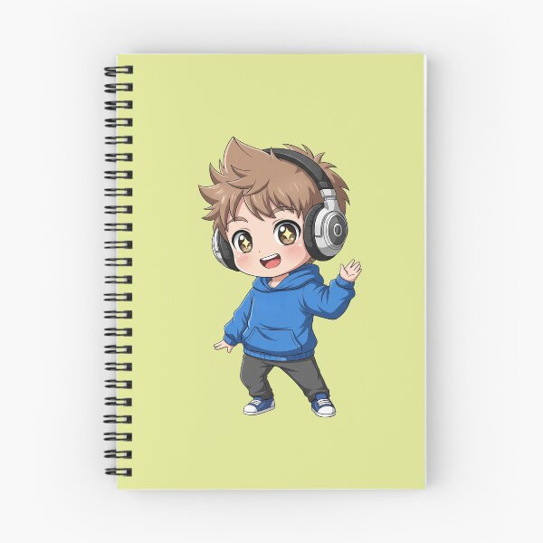 Item preview, Chibi Boy with Headphones Cute Anime Character Listening to Music designed and sold by bvdesignart.