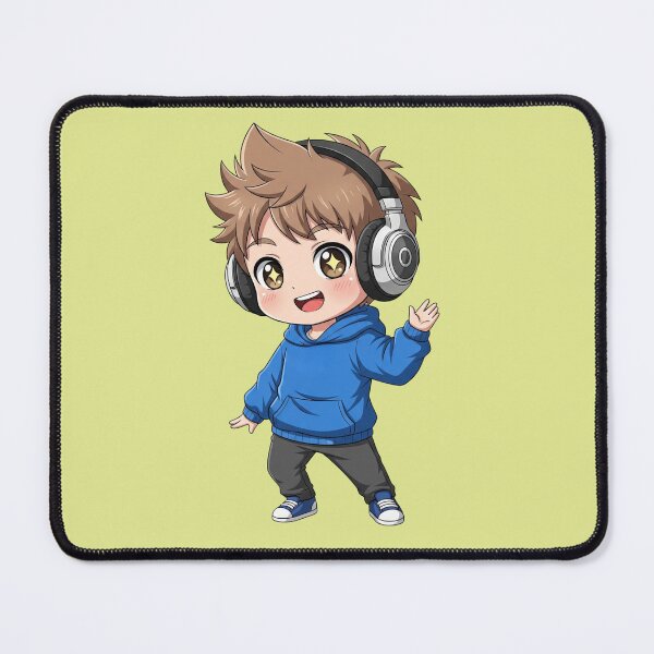 Item preview, Chibi Boy with Headphones Cute Anime Character Listening to Music designed and sold by bvdesignart.