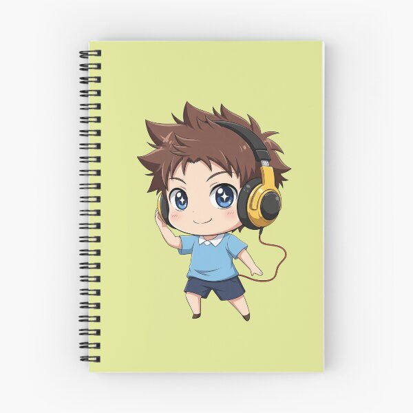 Item preview, Chibi Boy with Headphones Cute Anime Character Listening to Music designed and sold by bvdesignart.