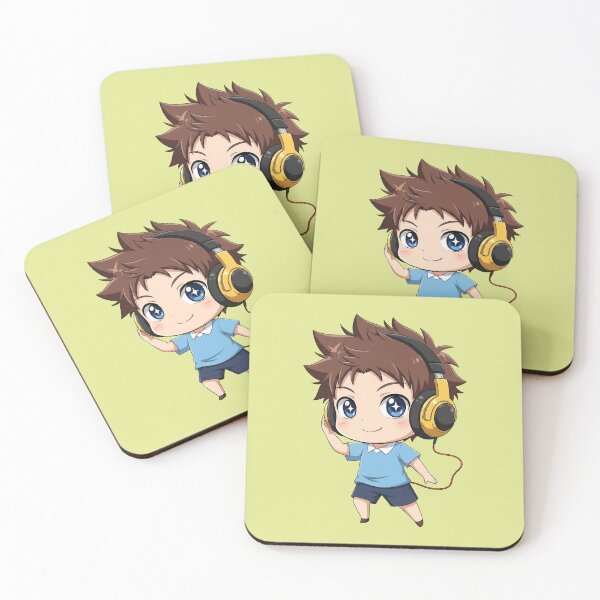 Item preview, Chibi Boy with Headphones Cute Anime Character Listening to Music designed and sold by bvdesignart.