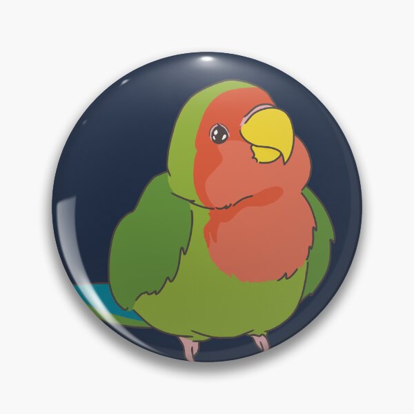 Item preview, Kawaii Rosy-faced lovebird doodle designed and sold by tayaan.