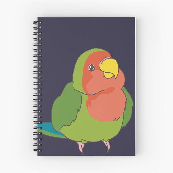 Item preview, Kawaii Rosy-faced lovebird doodle designed and sold by tayaan.