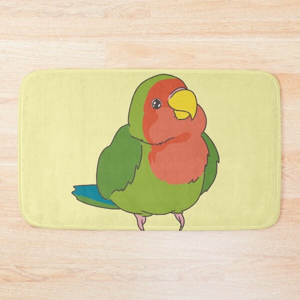 Item preview, Kawaii Rosy-faced lovebird doodle designed and sold by tayaan.