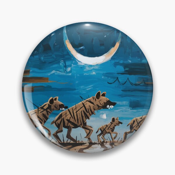 Item preview, Hyenas Under Moonlight Tribal Constellation Art designed and sold by WildlifeInc.