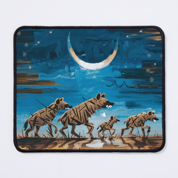 Item preview, Hyenas Under Moonlight Tribal Constellation Art designed and sold by WildlifeInc.