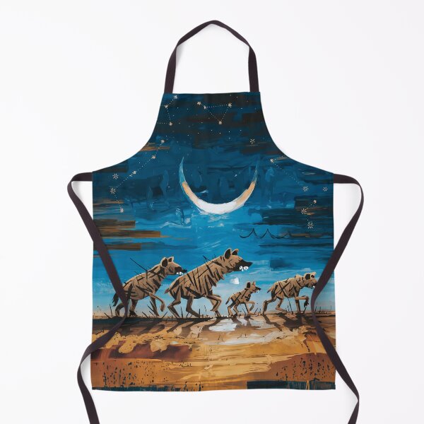 Item preview, Hyenas Under Moonlight Tribal Constellation Art designed and sold by WildlifeInc.