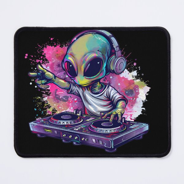 Item preview, DJ Alien: Neon Intergalactic Beats designed and sold by TheDuckprints.