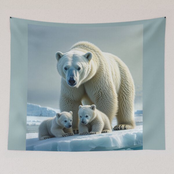 Item preview, Mama Polar Bear and Cubs designed and sold by My Beautiful Healing Art.