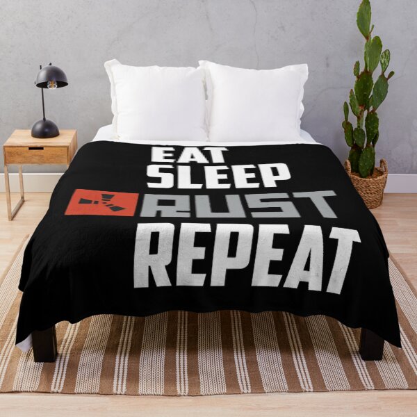 Item preview, Eat Sleep Rust Repeat White Text designed and sold by ARABELLESHAFE.