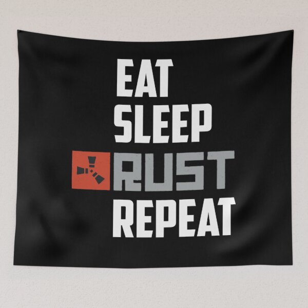 Item preview, Eat Sleep Rust Repeat White Text designed and sold by ARABELLESHAFE.