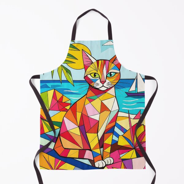 Item preview, Cubistic Sun Bathing Cat designed and sold by Sharon Schwalbe.