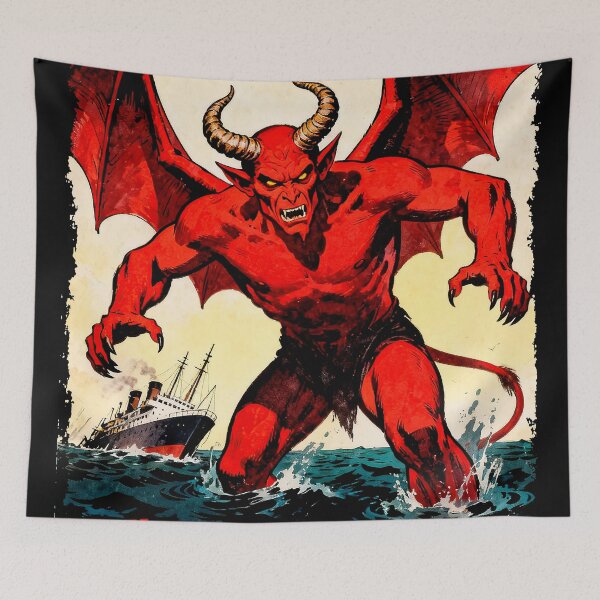 Item preview, Demon Movie retro poster designed and sold by OniricaDesign.